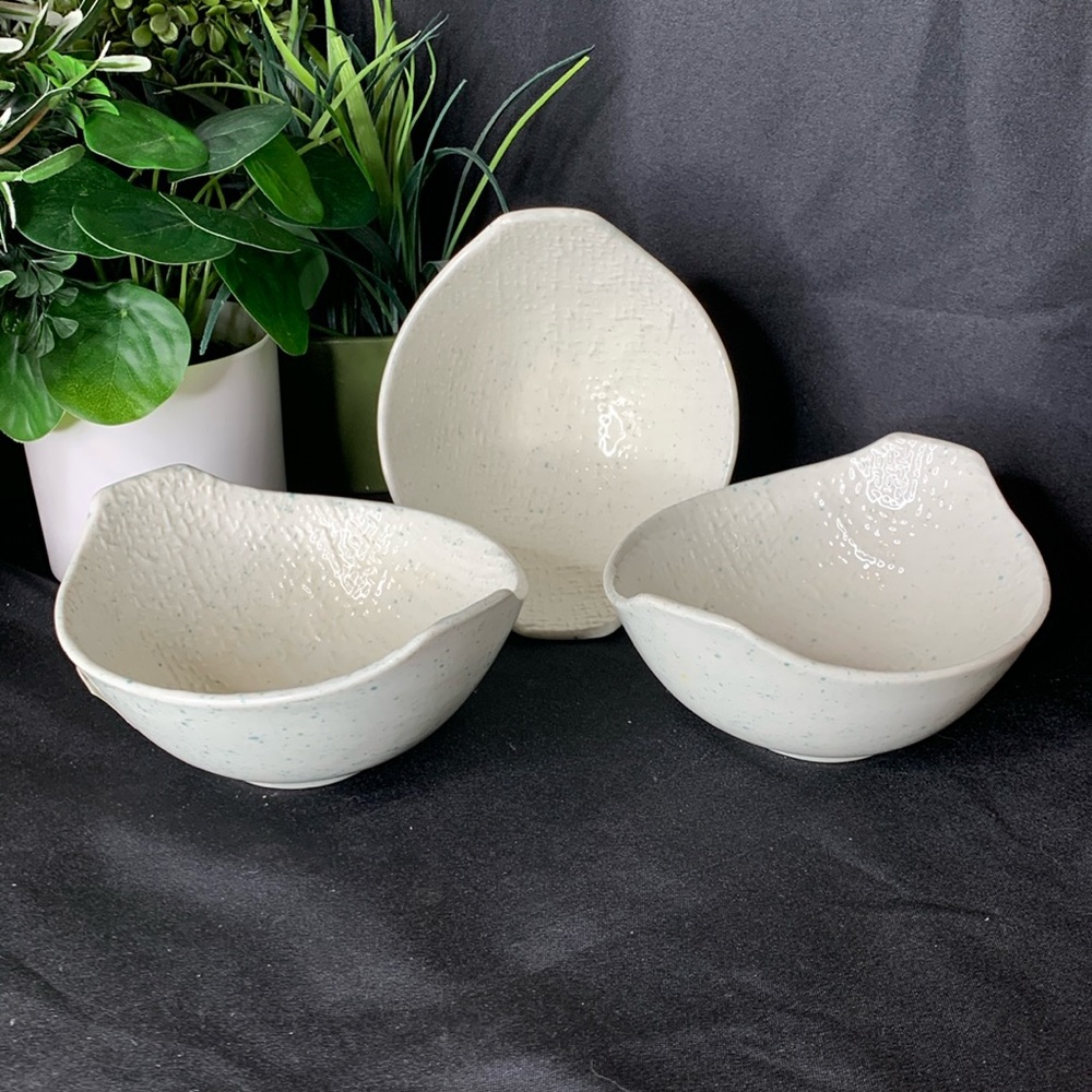 Set of 3 vintage MCM 1950’s Old McNicol’s West Virginia Stoneware pottery